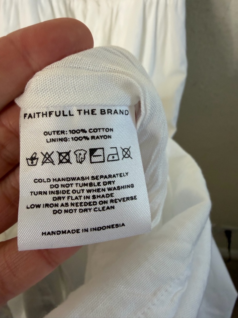 NWT Faithfull The Brand Kiona White Midi Dress Tiered Poplin Womens Size 4 / S - Picture 11 of 12